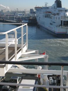 aankomst in Dover