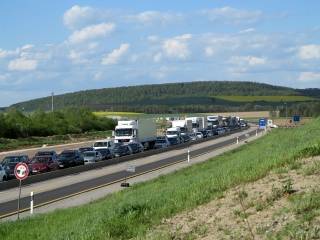 file op de autobahn