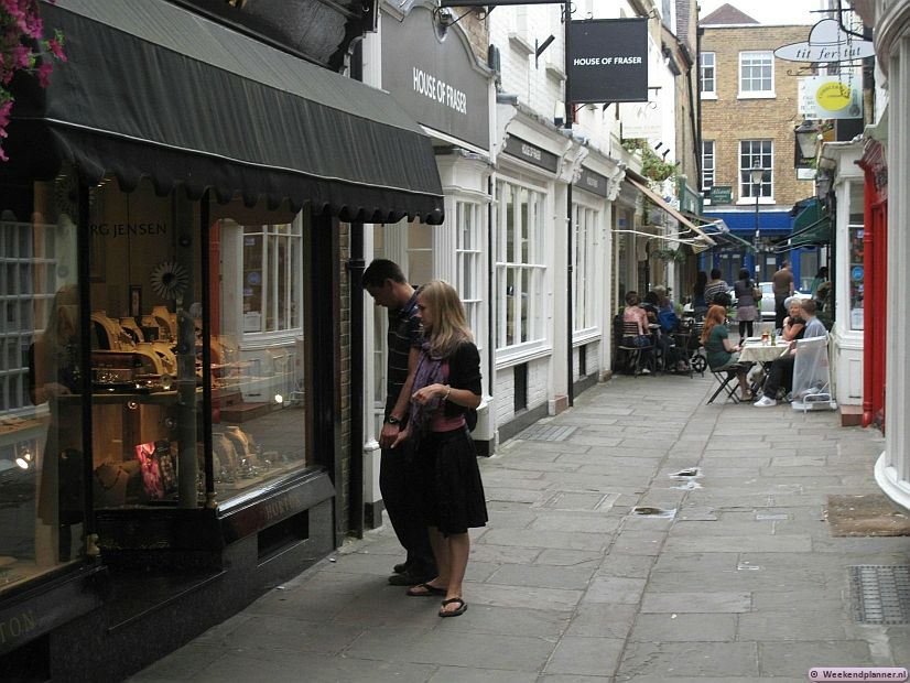 In Richmond zijn leuke winkels maar de meeste toeristen komen voor de parken, het paleis en de Theems.. 