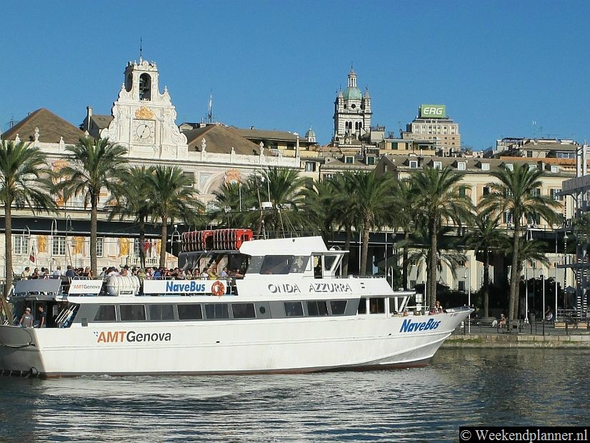 Er vertrekken boten voor rondvaarten door de haven, je kunt een walvistour doen waarbij je vooral dolfijnen ziet en er gaan veerboten naar plaatsen aan de kust van Liguirië.Tips: De oude haven van Genua, Porto Antico.