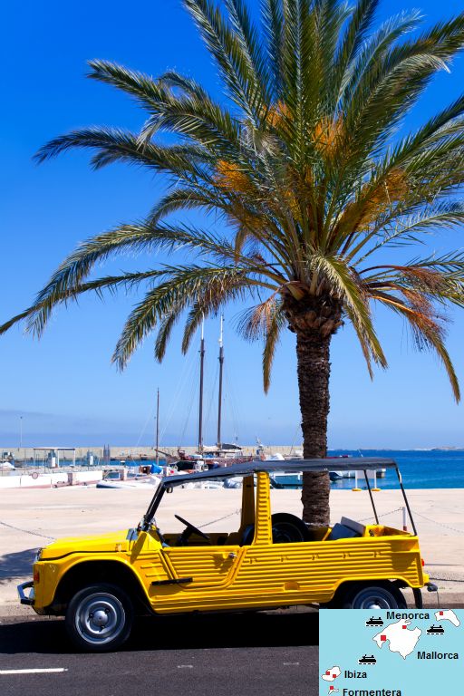 Je kunt je auto meenemen op de veerboten vanuit Ibiza. Op het eiland zijn autoverhuurders in La Savina en in Calle Almadraba.  © Lunamarina | Dreamstime.comTip: Grote autoverhuurders op de Spaanse eilanden.