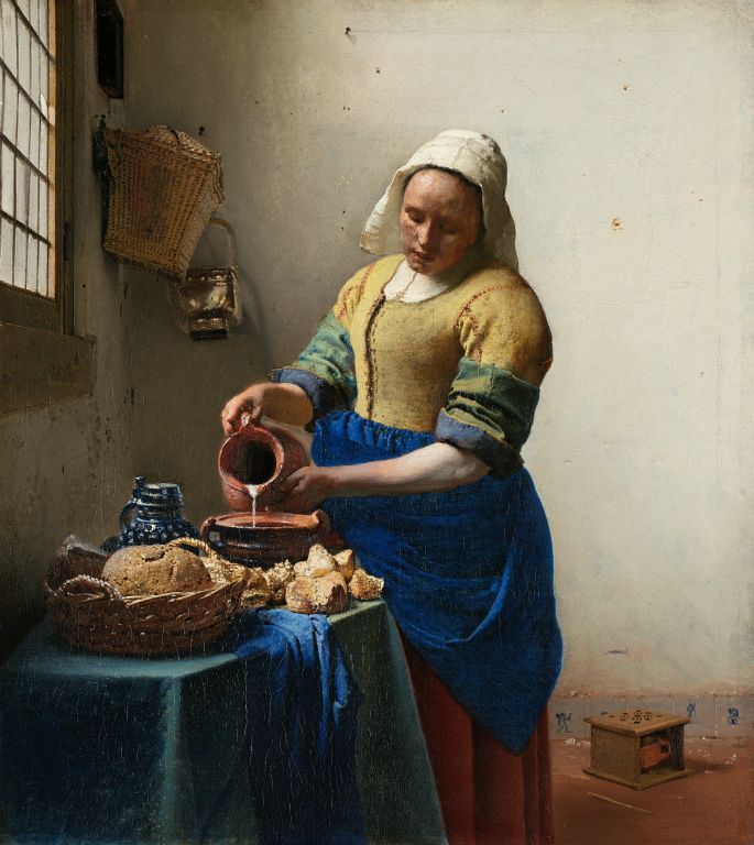 Het Melkmeisje van Vermeer is ook een bekend schilderij uit de Gouden Eeuw. De laatste jaren is het schilderij veel in het buitenland.